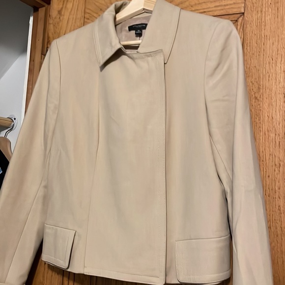 Ann Taylor Bomber Jacket size 10 Tan/Beige - Picture 5 of 6